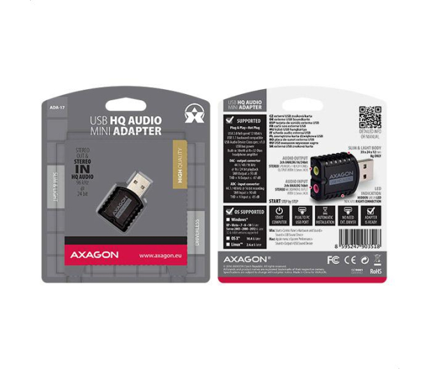 Axagon ADA-17 HQ Mini Zewnętrzna (USB) - 722388 - zdjęcie 6